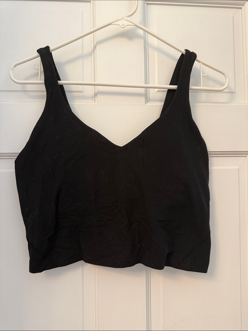 lululemon athletica Black Ribbed V-Neck Cropped Camisole
